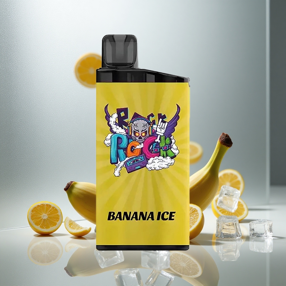 IGET Bar 3500 Pufov Enkratna E-cigareta Bananino Ledeni Aroma, Velikost: 41,3x21,3x94,5 mm