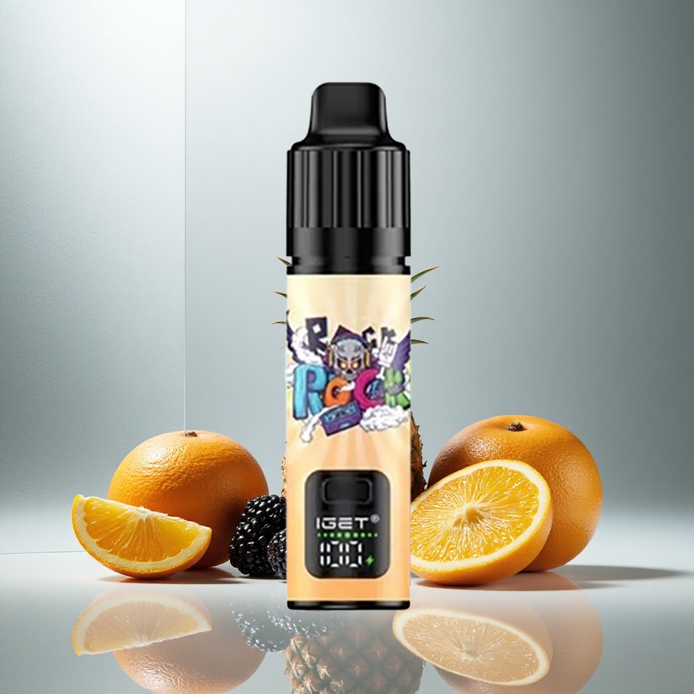 IGET BAR PLUS S3 POD 10000 Potez Enkratna E-cigareta 18 ml E-tekočina Črni Jagodi Ananas Oranžni