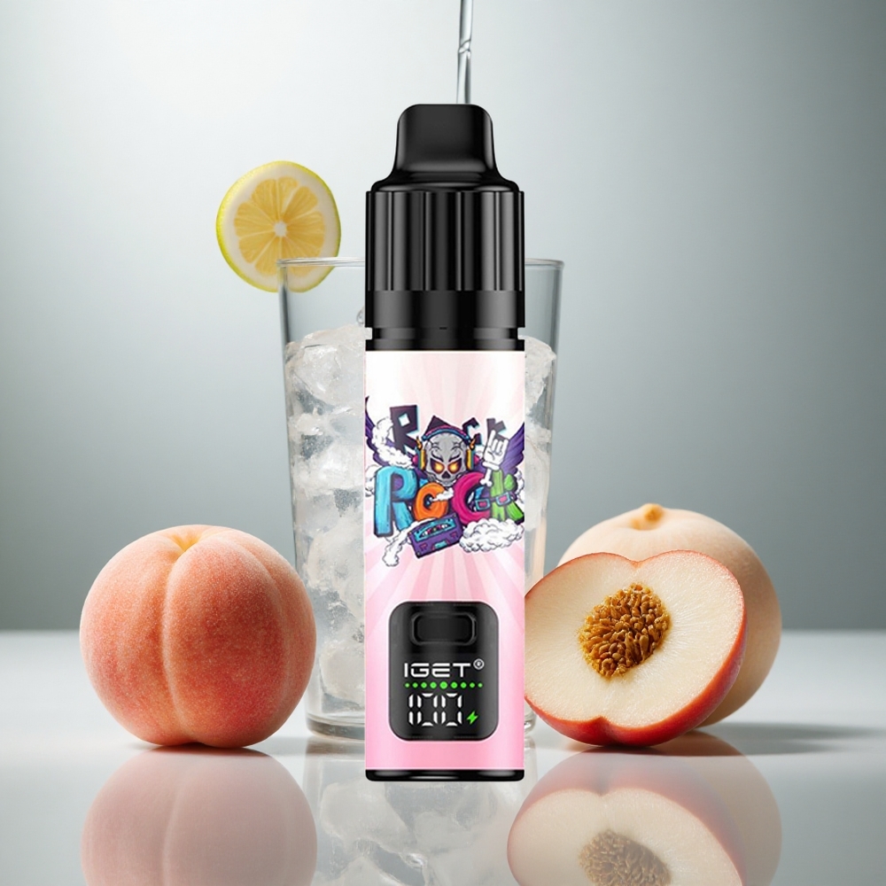 IGET BAR PLUS S3 POD 10000 Pufi Enkratna Vape Breskva Liči Lime Led 18 ml E-tekočina 5% Nikotin