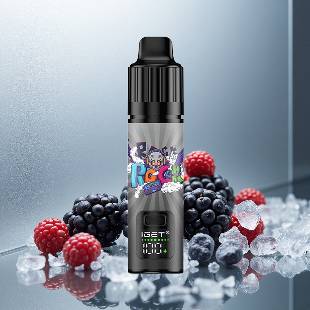 IGET BAR PLUS S3 POD 10000 Pufov E-cigareta na enkratno uporabo, 18 ml tekočine, 950 mAh baterija, Borovnični led