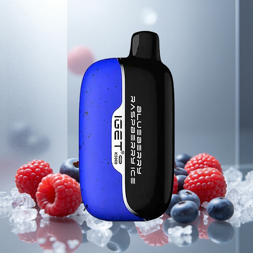 IGET Moon K5000 Puffs Enkratna E-cigareta Borovnica Malina Led, Neto Teža: 81,5 g