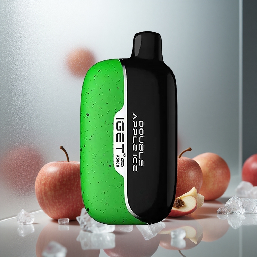 IGET Moon K5000 Puffs Enkratna E-cigareta Dvojno Jabolko Led 81,5 g