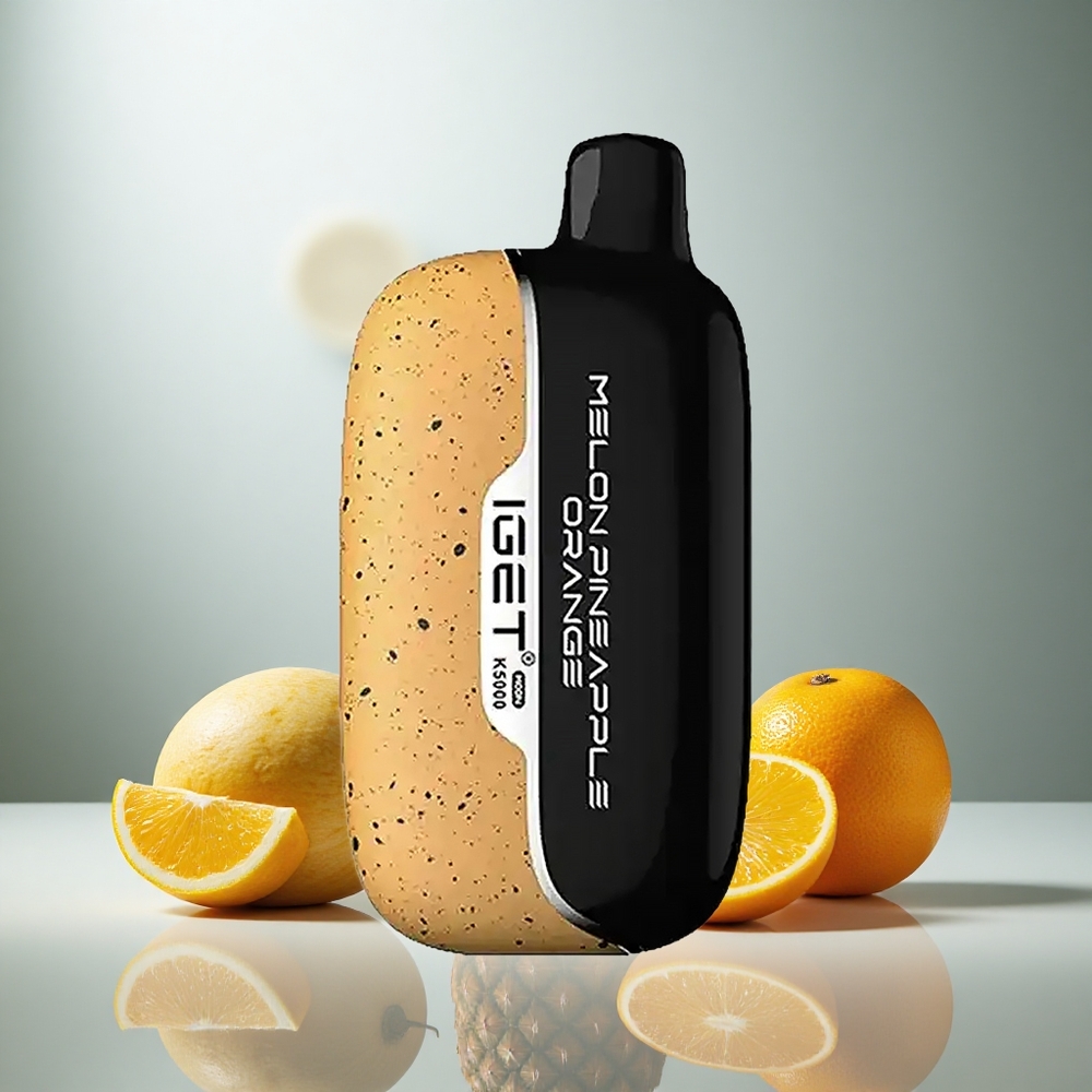 IGET Moon K5000 Puffs Enkratna E-cigareta Melona Ananas Oranžna, 5000 Pufov, 81,5 g
