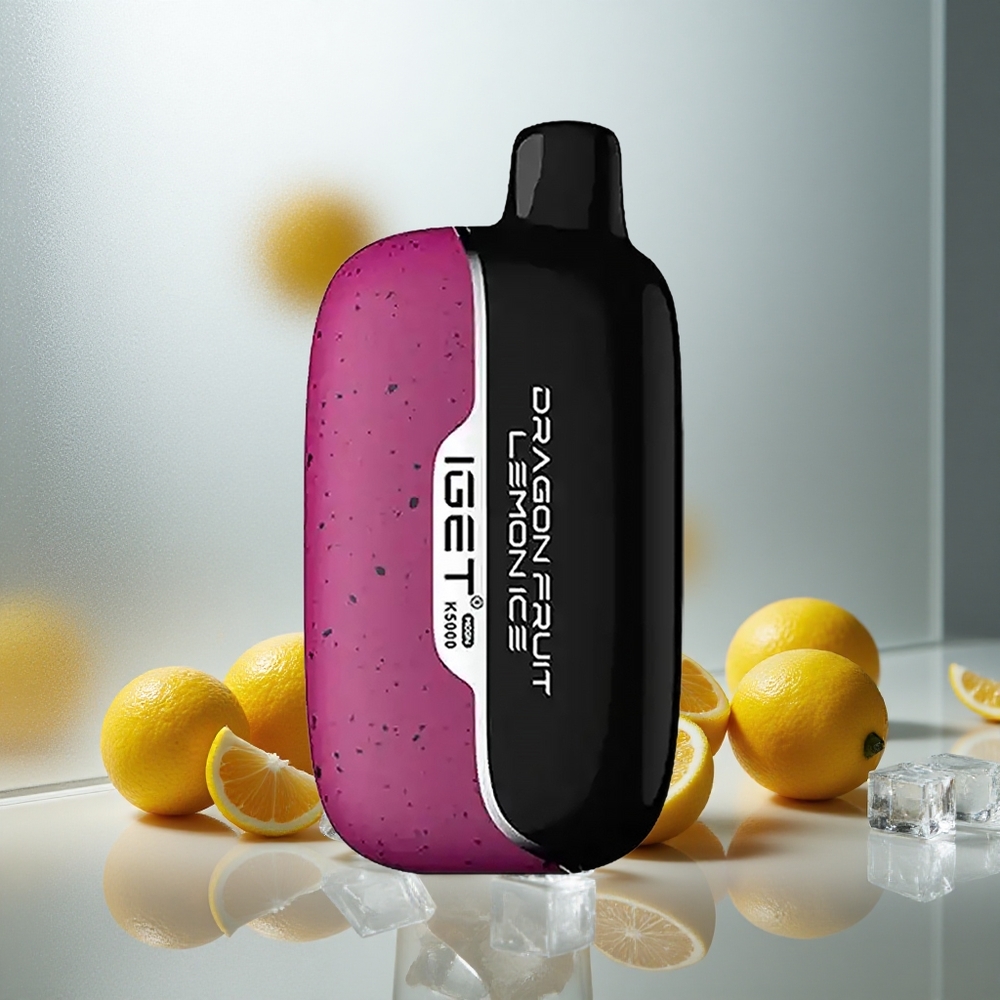 IGET Moon K5000 Puffs Enkratna E-cigareta Pitahaja Limona Led (81,5 g, 5000 povlekov)