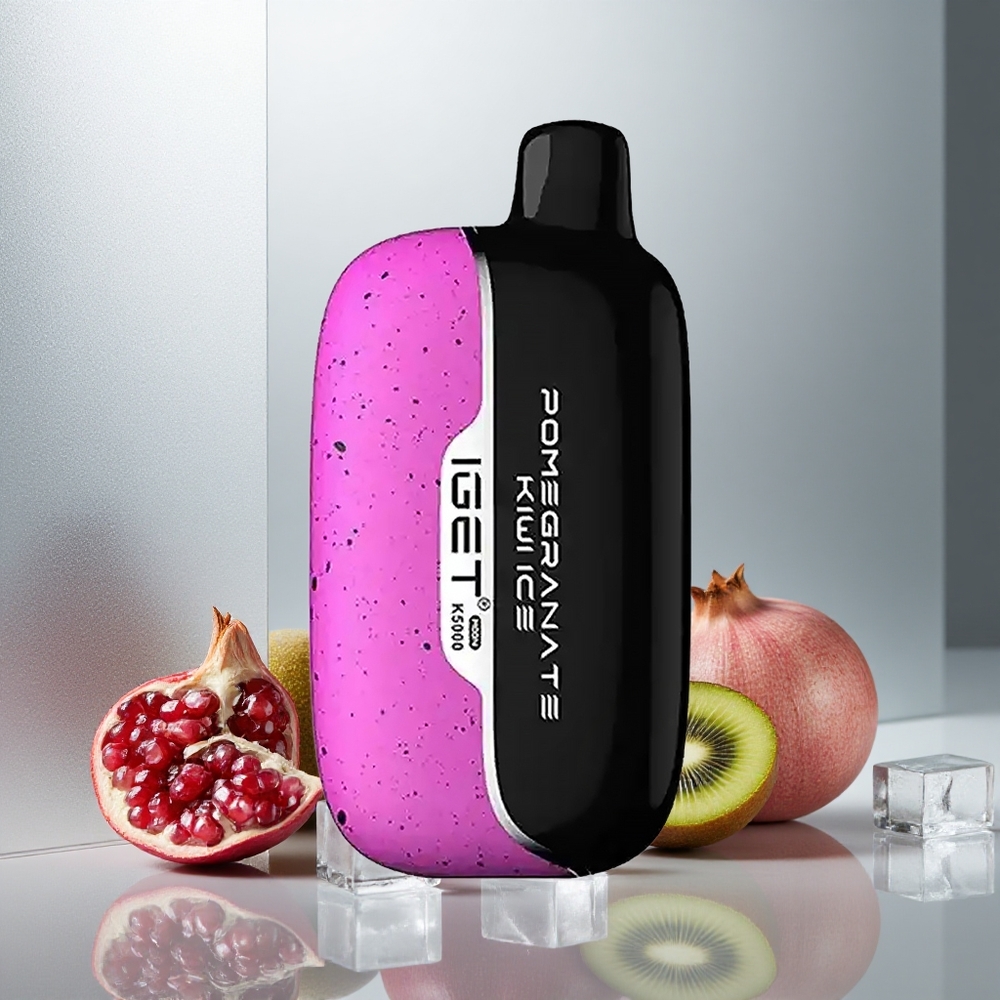 IGET Moon K5000 Pufov Enkratna E-cigareta Granatno Jabolko-Kivi Led Neto Teža: 81,5 g