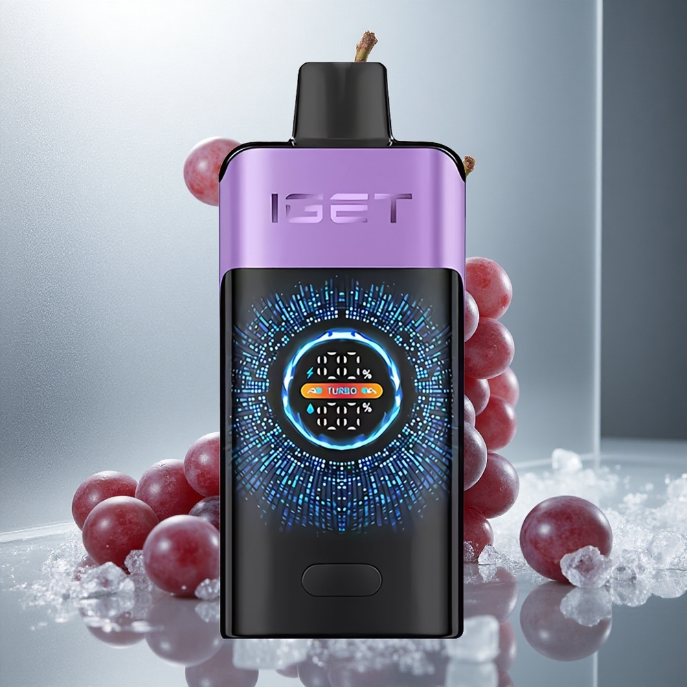 IGET ONE 12000 Pufov Enkratna E-cigareta Grozdni Led z 2700 mAh Baterijo in Velikim Pravokotnim Barvnim Zaslonom