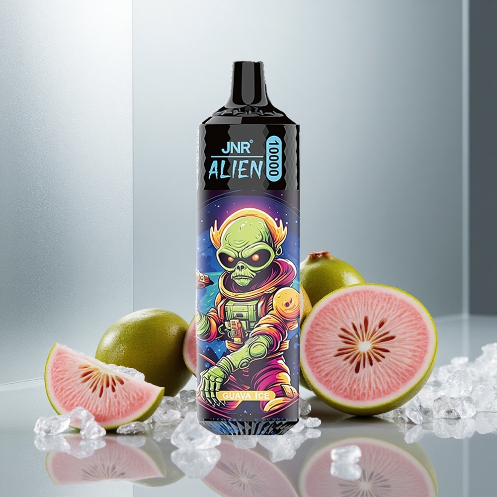 JNR Alien 10000 Puffs Enkratna E-cigareta Guava led s 850mAh baterijo in RGB lučmi