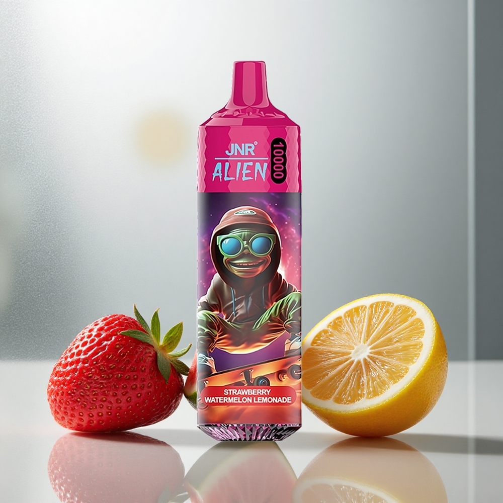 JNR Alien 10000 Puffs Enkratna E-cigareta Jagoda Lubenica Limonada z 850mAh Baterijo in RGB LED