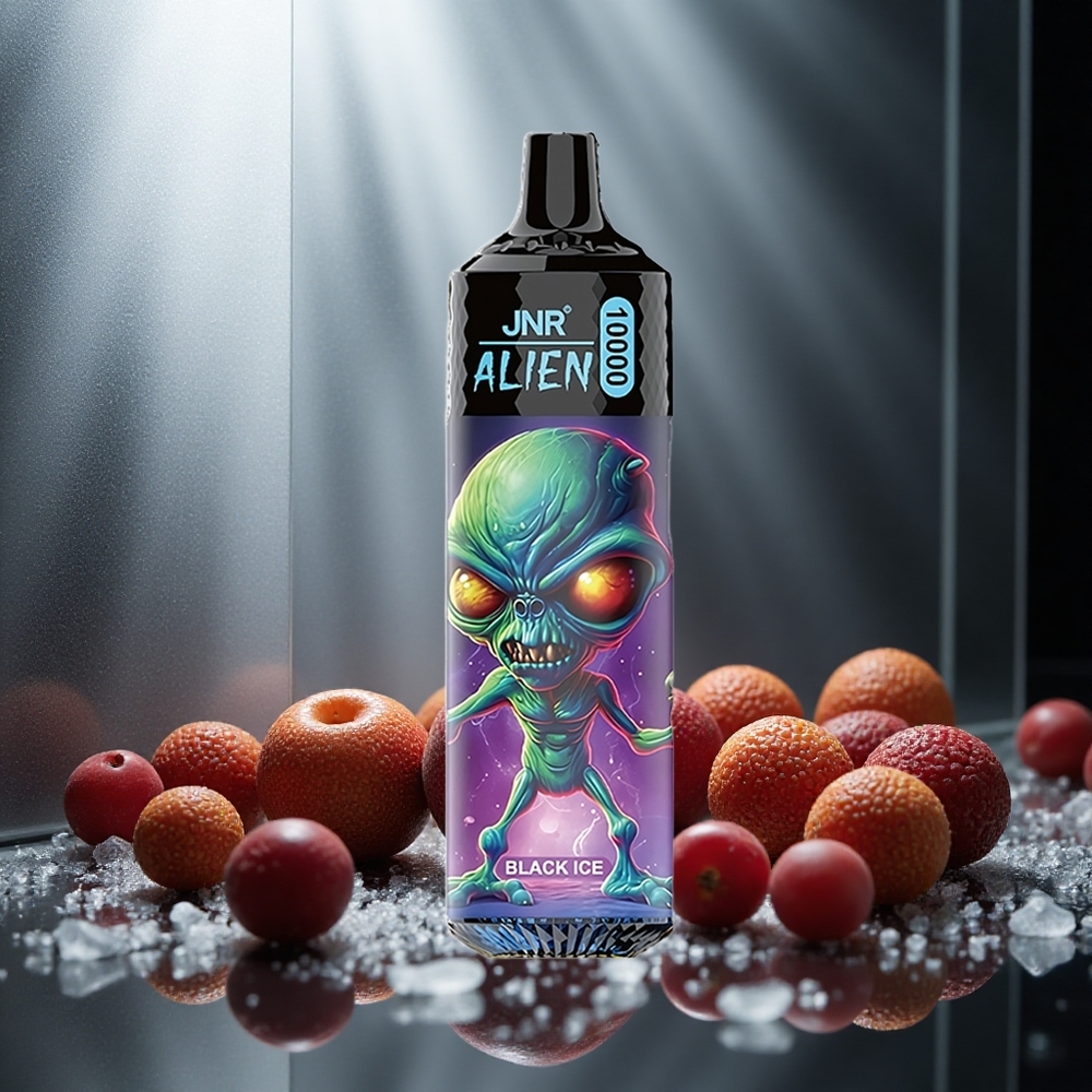 JNR Alien 10000 Puffs Enkratna E-cigareta Črni led s 850mAh baterijo in 20ml tekočine