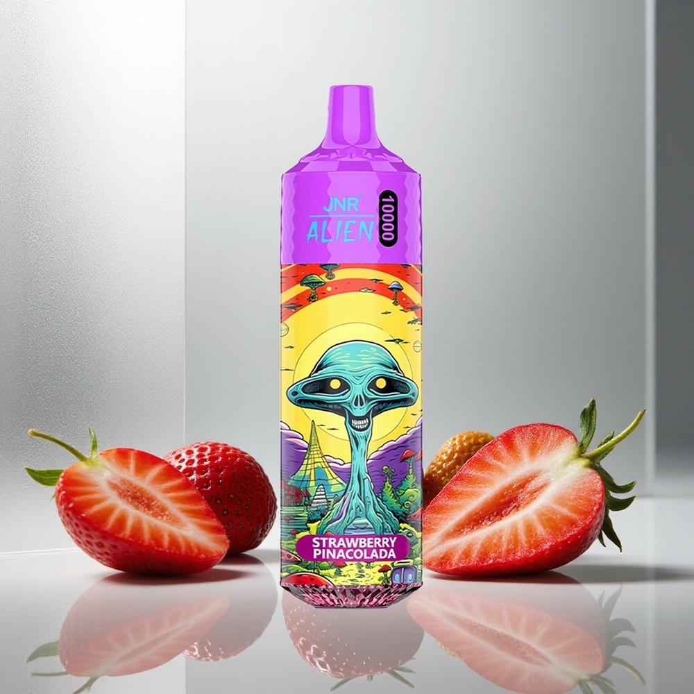 JNR Alien 10000 Puffs Enkratna Vapa Jagoda Pina Kolada 850mAh Baterija RGB Luči