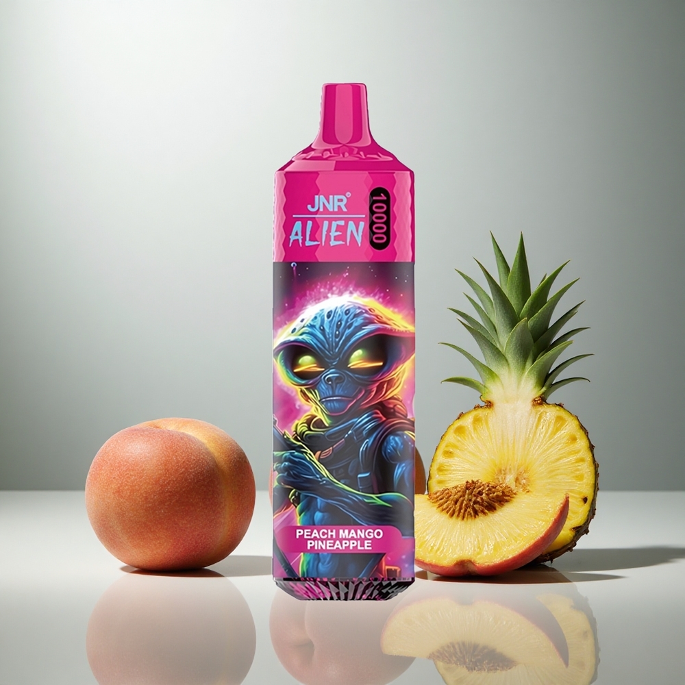 JNR Alien 10000 Puffs Enkratna Vape Breskva Mango Ananas 850mAh Baterija RGB Luči