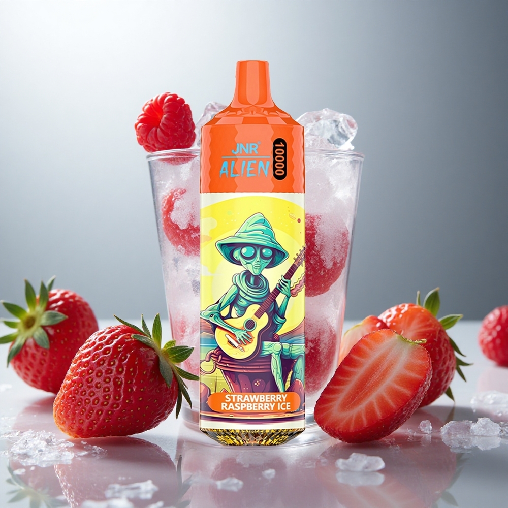 JNR Alien 10000 Puffs Enkratna Vape Jagoda Malina Led z 850mAh Baterijo in LED