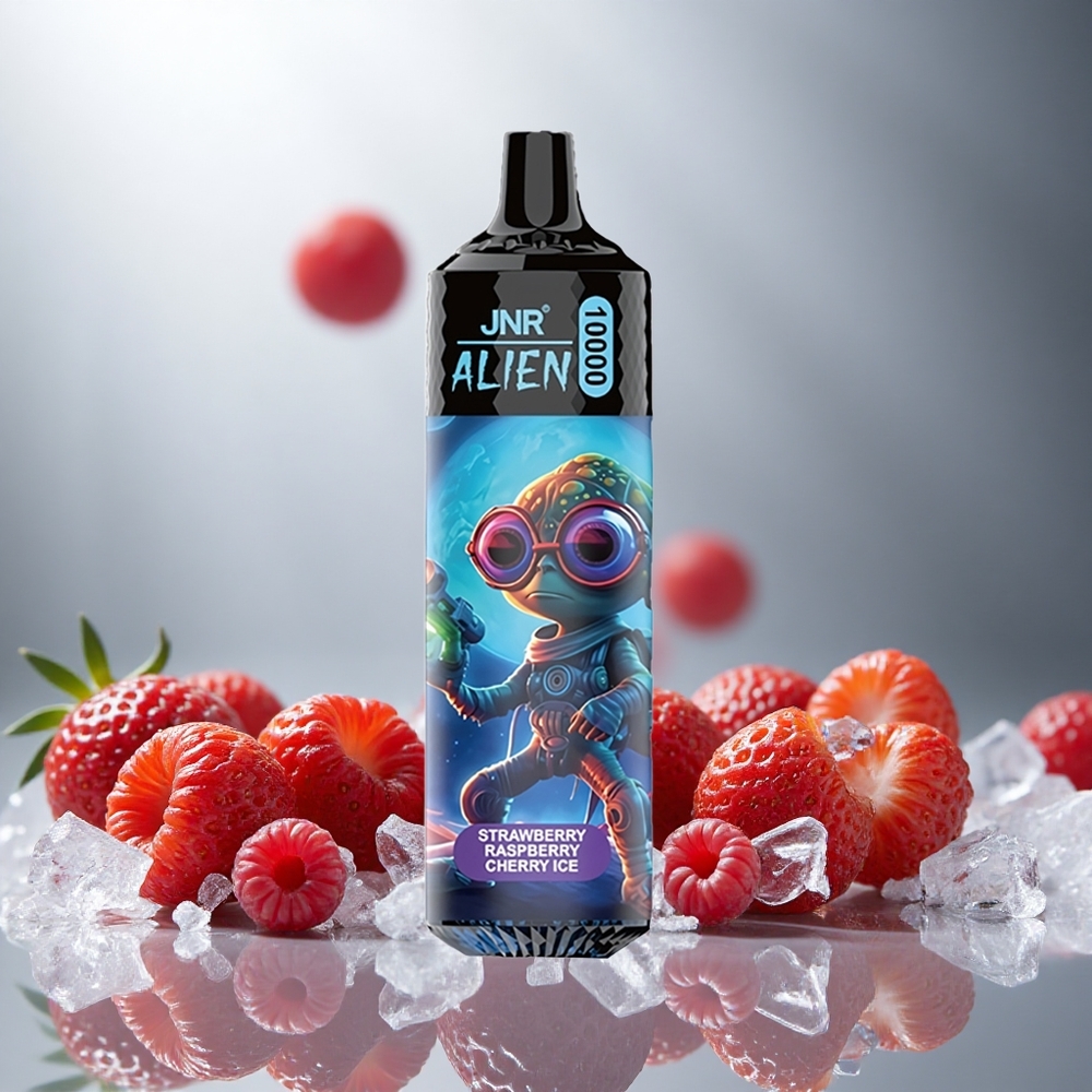 JNR Alien 10000 Puffs Enkratna Vape Jagoda Malina Češnja Led 850mAh RGB