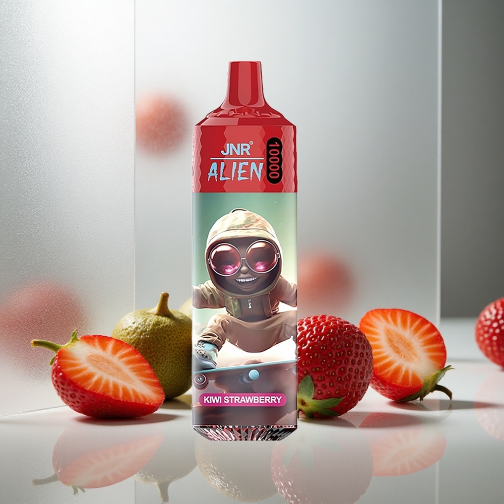 JNR Alien 10000 Puffs Enkratna Vape Kivi Jagoda z 850mAh Baterijo in RGB Lučmi