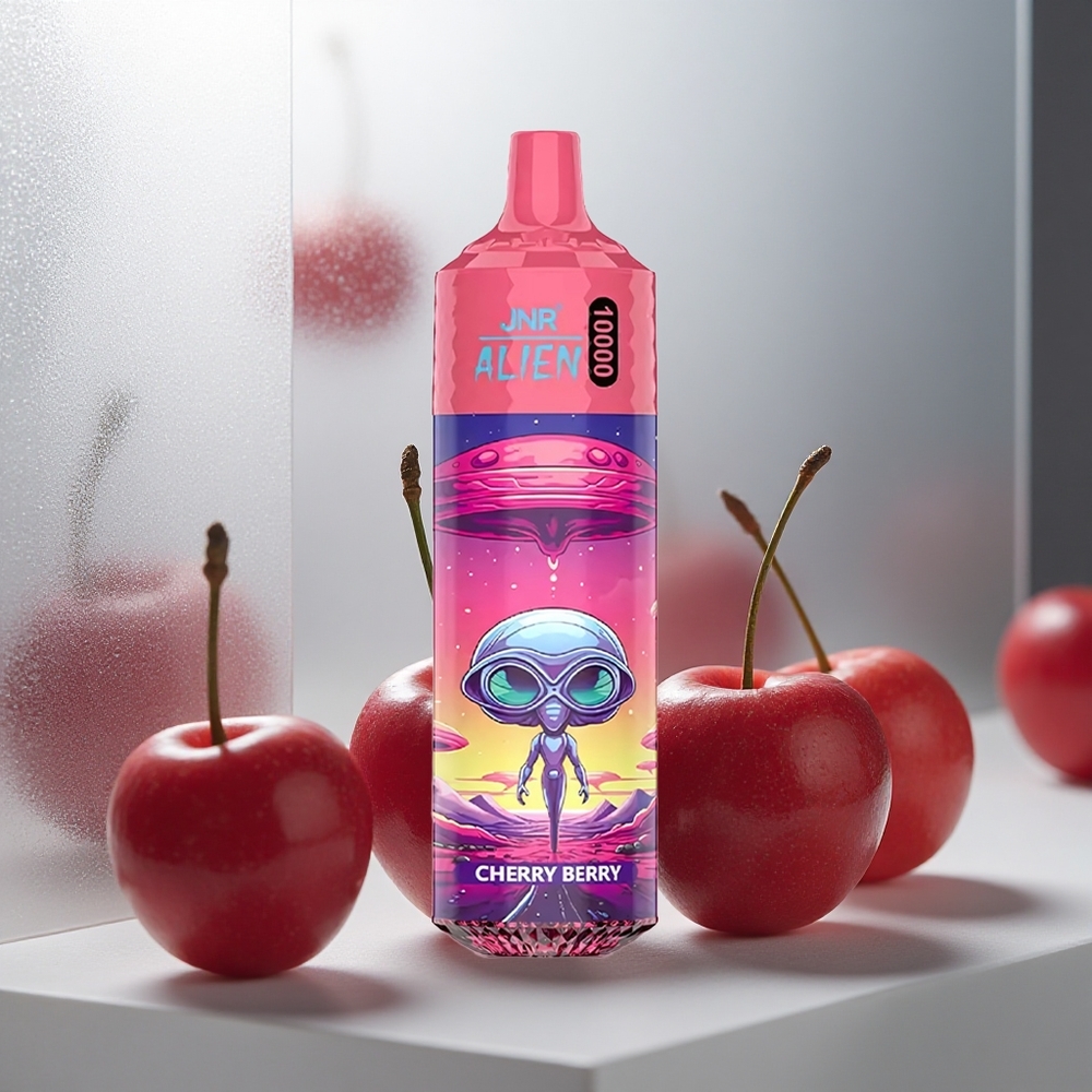 JNR Alien 10000 Puffs Enkratna Vape Češnja-Berry z 850mAh Baterijo in RGB Lučmi