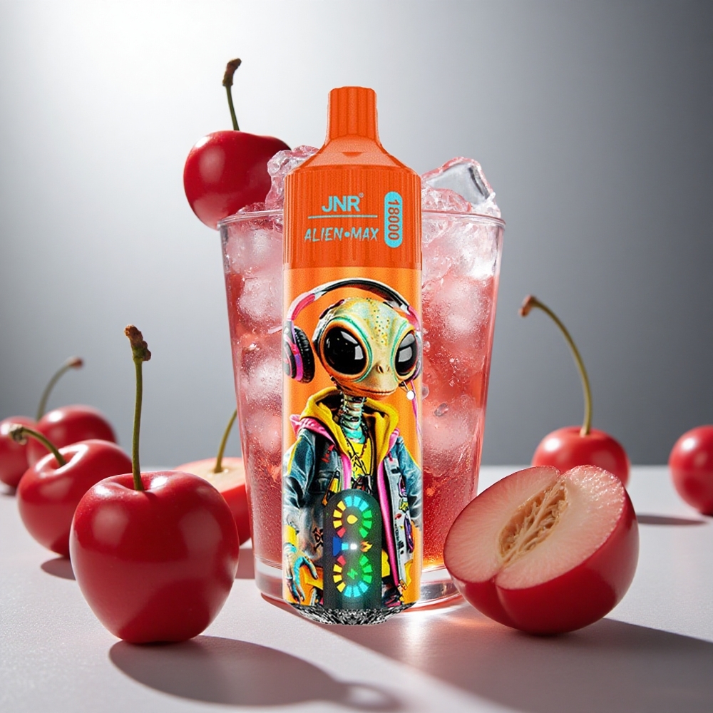 JNR Alien Max 18000 Puffs Enkratna E-cigareta Fizzy Češnjeva Kola – 28ml E-tekočina & Hitro Polnjenje Type-C