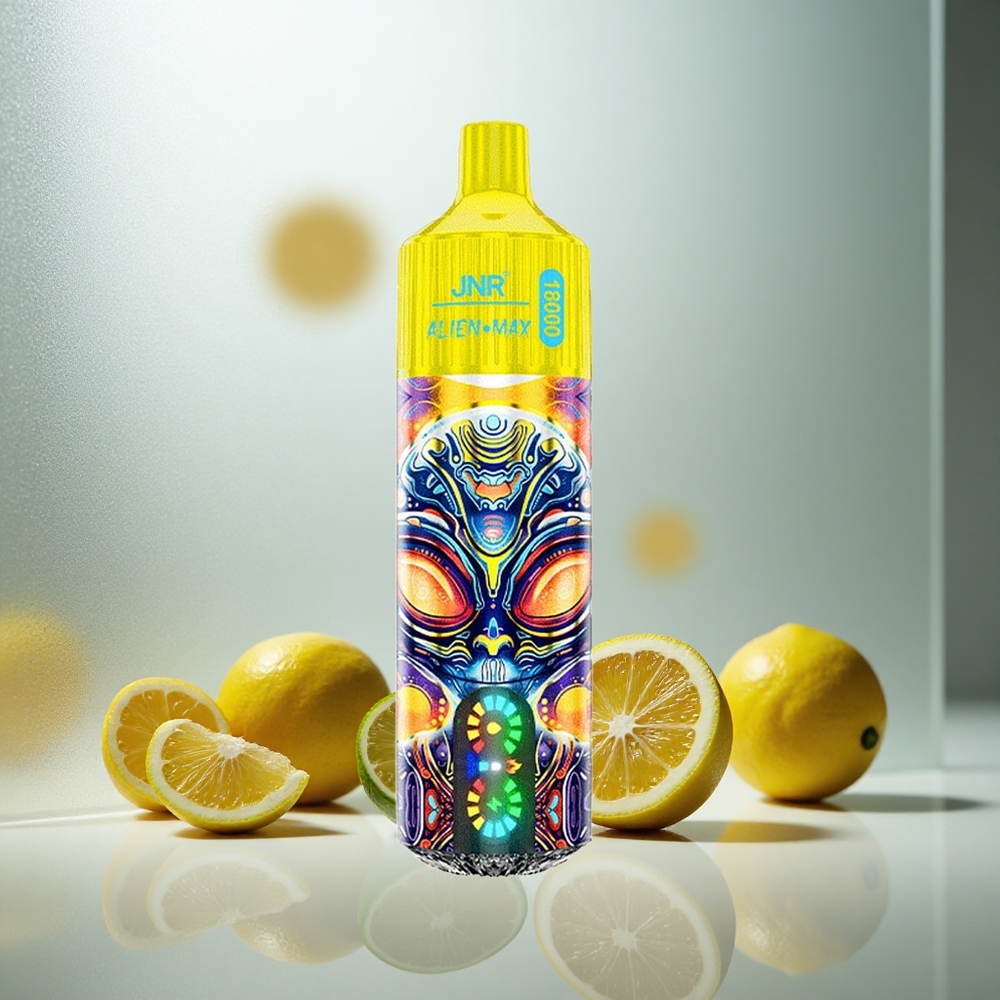 JNR Alien Max 18000 Puffs Enkratna E-cigareta Limona & Limeta s Pametnim LED Zaslonom in Dvojnim Mesh Coilom
