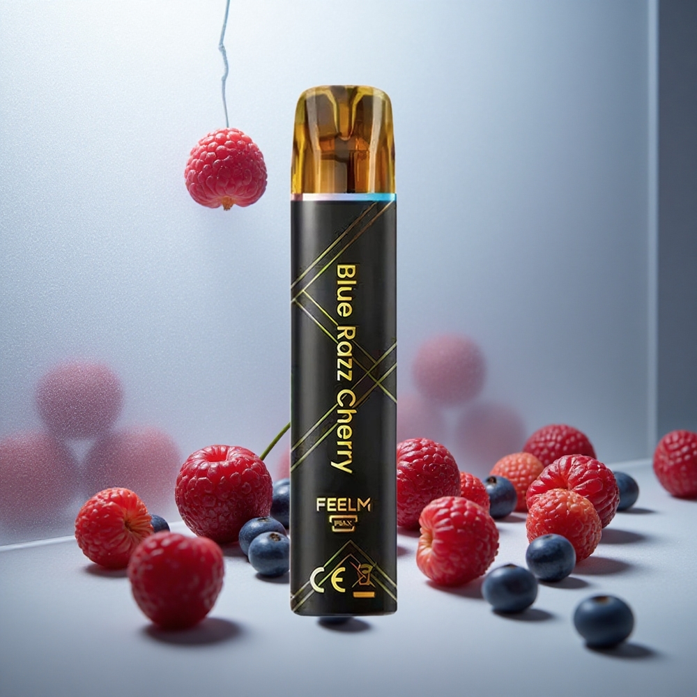 JNR Black&Golden 600+200 Puffs Enkratna E-cigareta Modra Malina Češnja 800 Puffov 2ml
