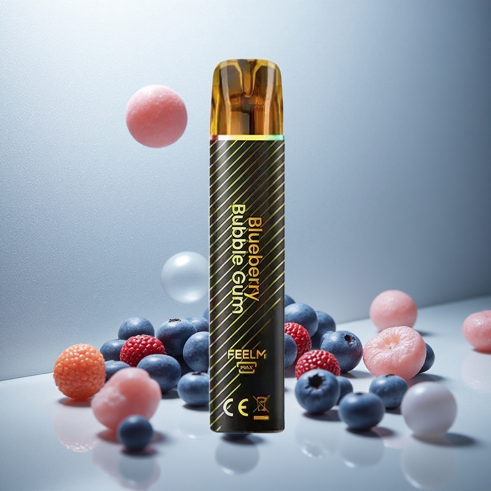 JNR Black&Golden 600+200 Pufi Enkratna E-cigareta Borovnični Bubble Gum, 800 Pufov, 2ml