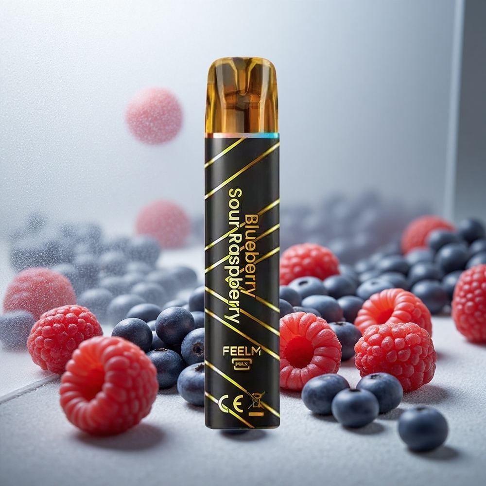 JNR Black&Golden 600+200 Pufi Enkratna E-cigareta Borovnica-Kisla Malina 800 Pufov 2ml