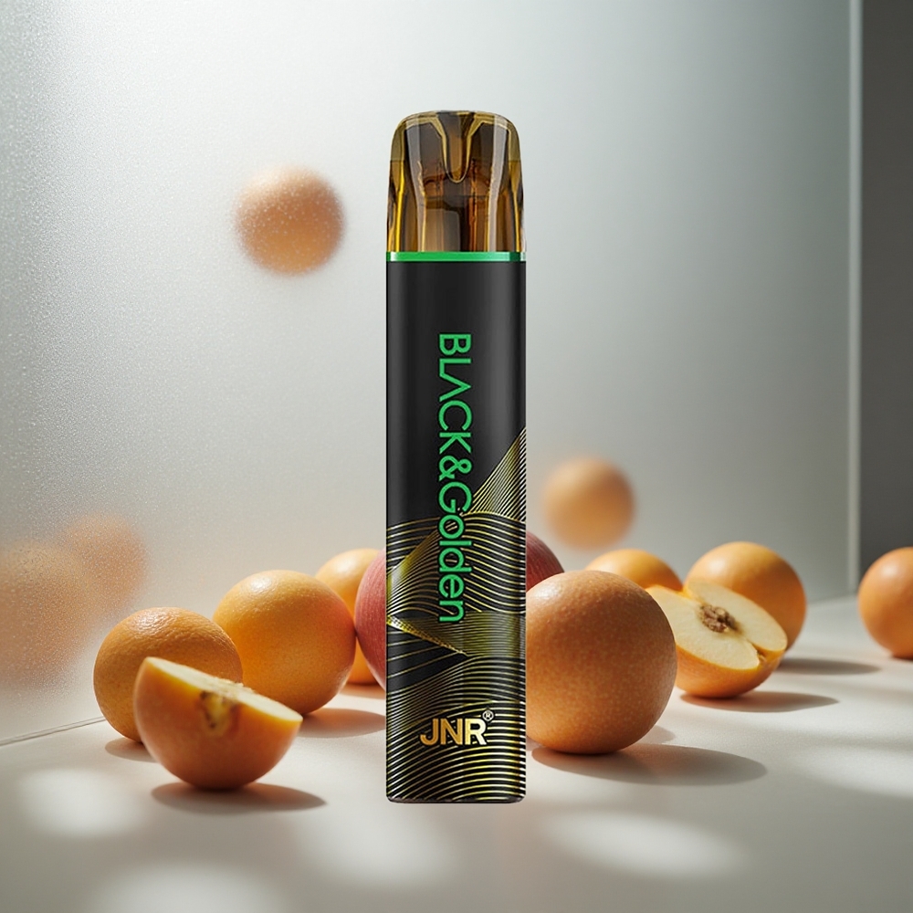 JNR Black&Golden 600+200 Pufi Enkratna E-cigareta Kislo Jabolko 800 Pufov 2ml