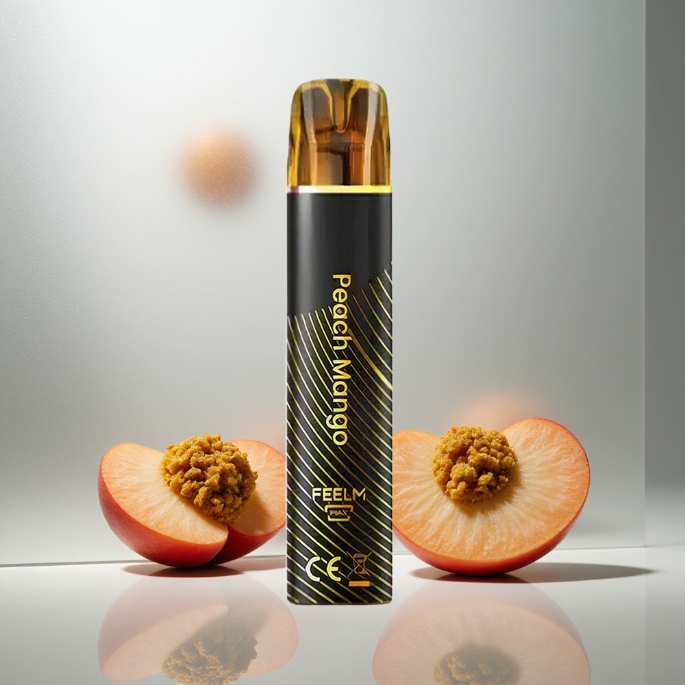 JNR Black&Golden 800 Pufi Enkratna E-cigareta Breskova Manga 550mAh 2ml