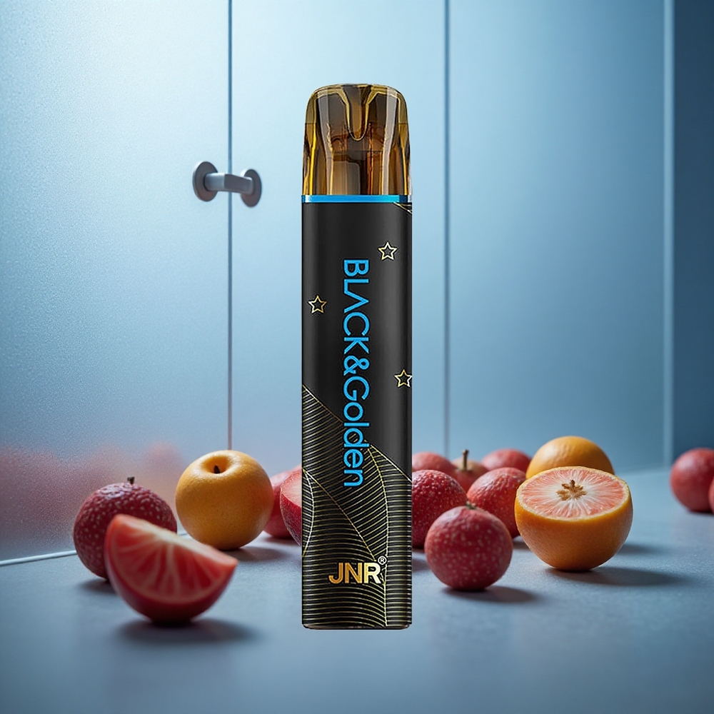 JNR Črna&Zlata 600+200 Puffov Enkratna E-cigareta Gospod Modri z 800 Puffi in 2% Nikotina