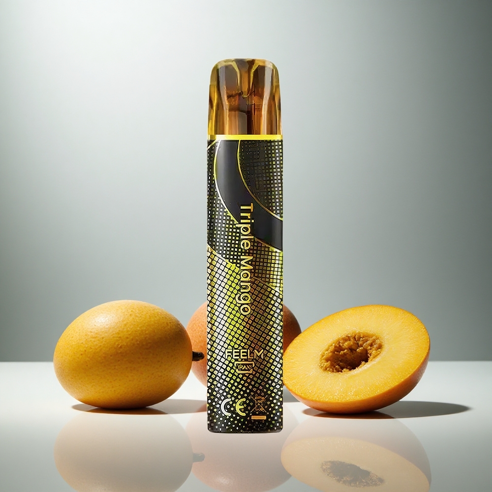 JNR Črna&Zlata 600+200 Pufov Enkratna E-cigareta Trojni Mango 800 Pufov 2ml