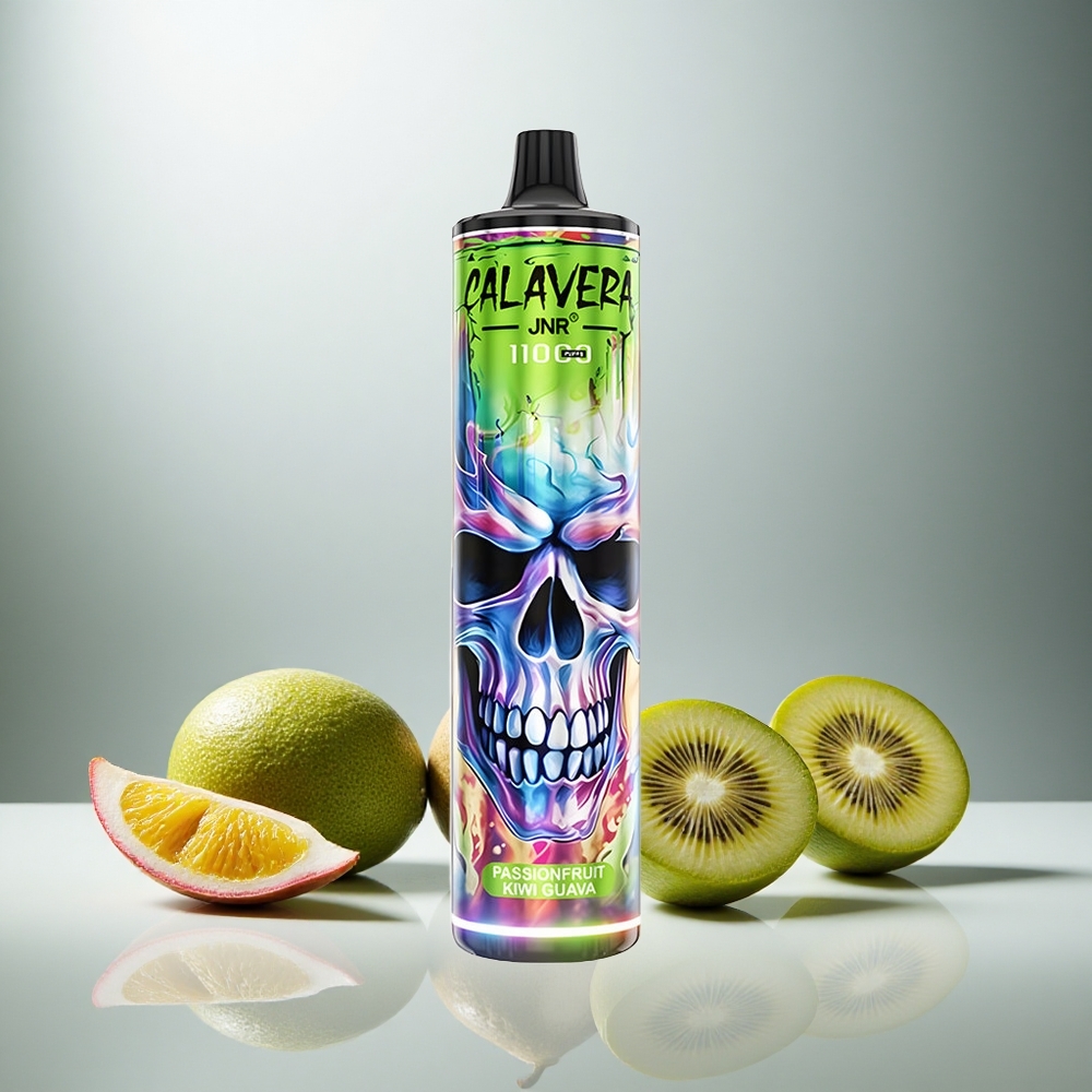 JNR Calavera 11000 Puffov Enkratna E-cigareta Pasijonka Kivi Guava z Type-C polnjenjem in 850 mAh baterijo