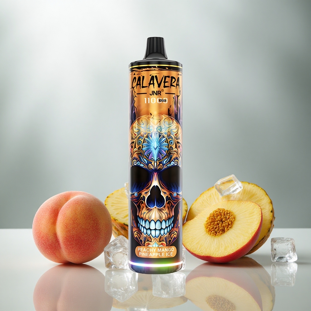 JNR Calavera 11000 Pufi Enkratna E-cigareta Breskva Mango Ananas Led z Type-C polnjenjem in 850 mAh baterijo