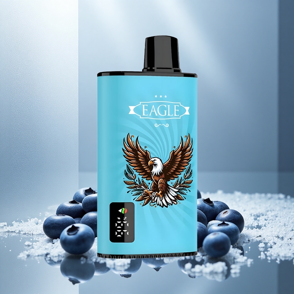 JNR EAGLE Smart 23000 Pofov Enkratna Vap z Digitalnim Zaslonom in 750mAh Kapaciteto Baterije Borovnica Led