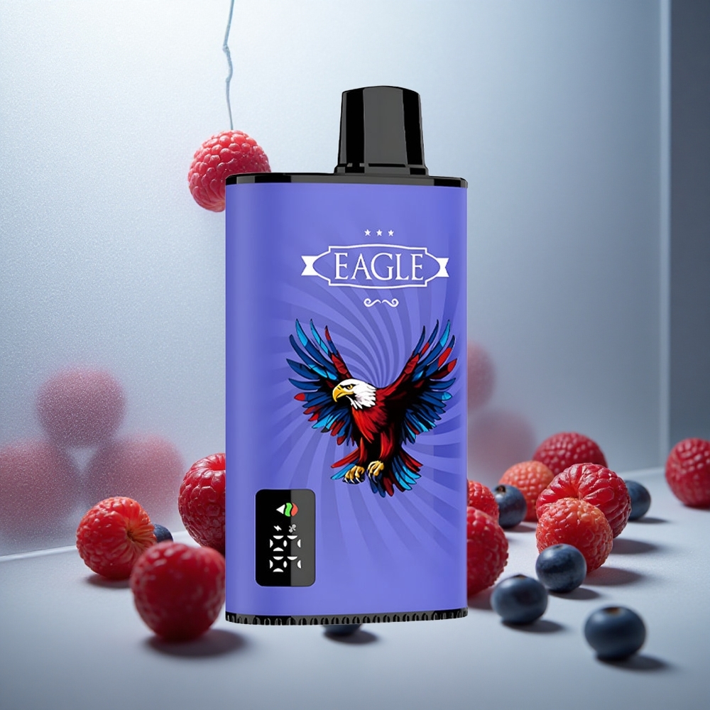 JNR EAGLE Smart 23000 Pofov Enkratna Vape Modra Malina Češnja z Digitalnim Zaslonom in Nastavljivim Pretokom Zraka