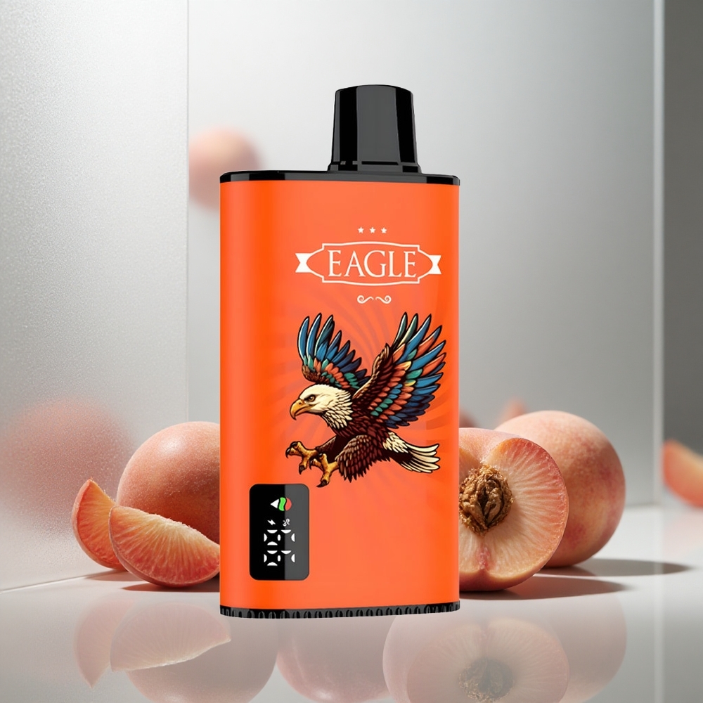JNR EAGLE Smart 23000 Puf Enkratna E-cigareta Sočne Breskve z Digitalnim Zaslonom in 25ml E-tekočine