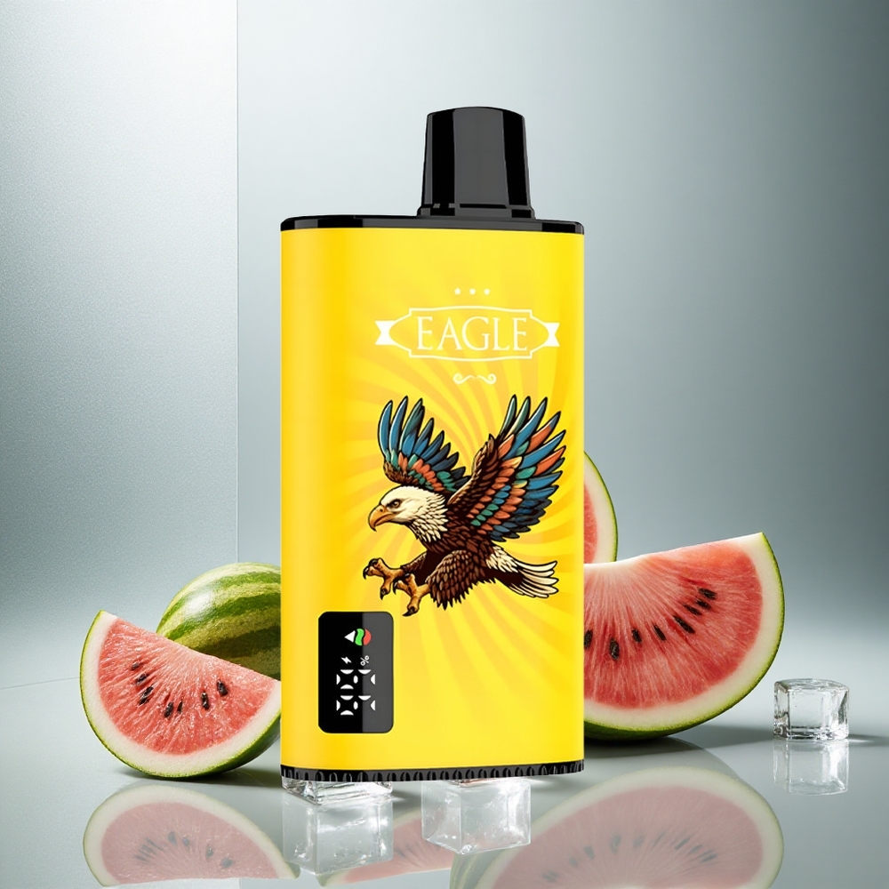 JNR EAGLE Smart 23000 Puff Enkratna E-cigareta Kiwi Lubenica Led z Digitalnim Zaslonom in Nastavljivim Pretokom Zraka