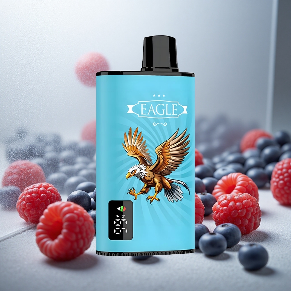 JNR EAGLE Smart 23000 Puffov Enkratna E-cigareta Borovnica-Kisla Malina z Digitalnim Zaslonom in 1.0ohm Mesh Coil