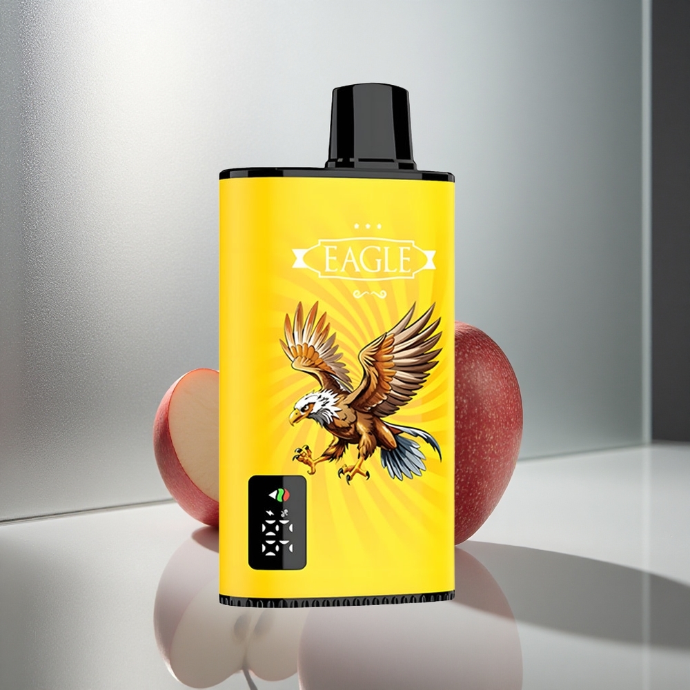 JNR EAGLE Smart 23000 Puffov Enkratna E-cigareta Dvojno Jabolko z Digitalnim Zaslonom in Nastavljivim Zračnim Tokom