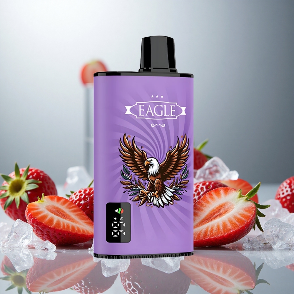 JNR EAGLE Smart 23000 Puffov Enkratna E-cigareta Jagodni Led s 25ml E-tekočine in 750mAh Baterijo