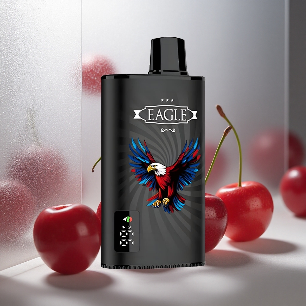 JNR EAGLE Smart 23000 Puffov Enkratna E-cigareta Češnjeva Kola z Digitalnim Zaslonom in 1,0ohm Mesh Coil