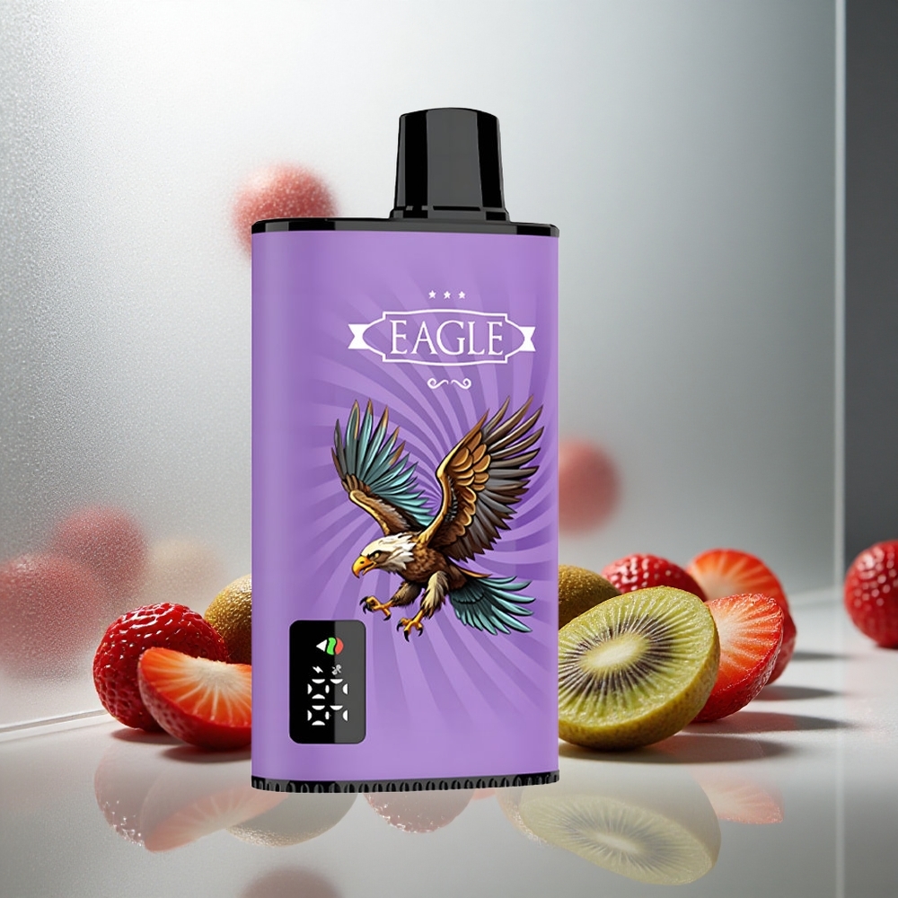 JNR EAGLE Smart 23000 Pufi Enkratna Vape Jagoda-Kivi z Digitalnim Zaslonom in 25ml E-tekočine