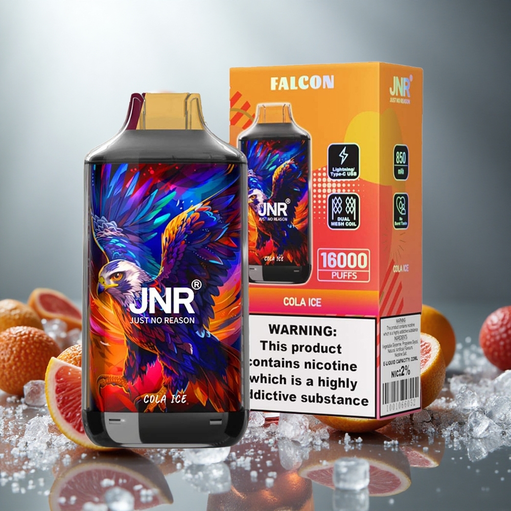 JNR Falcon 16000 Puffs Enkratna E-cigareta Cola Led z 22ml E-tekočine in 850 mAh Baterijo