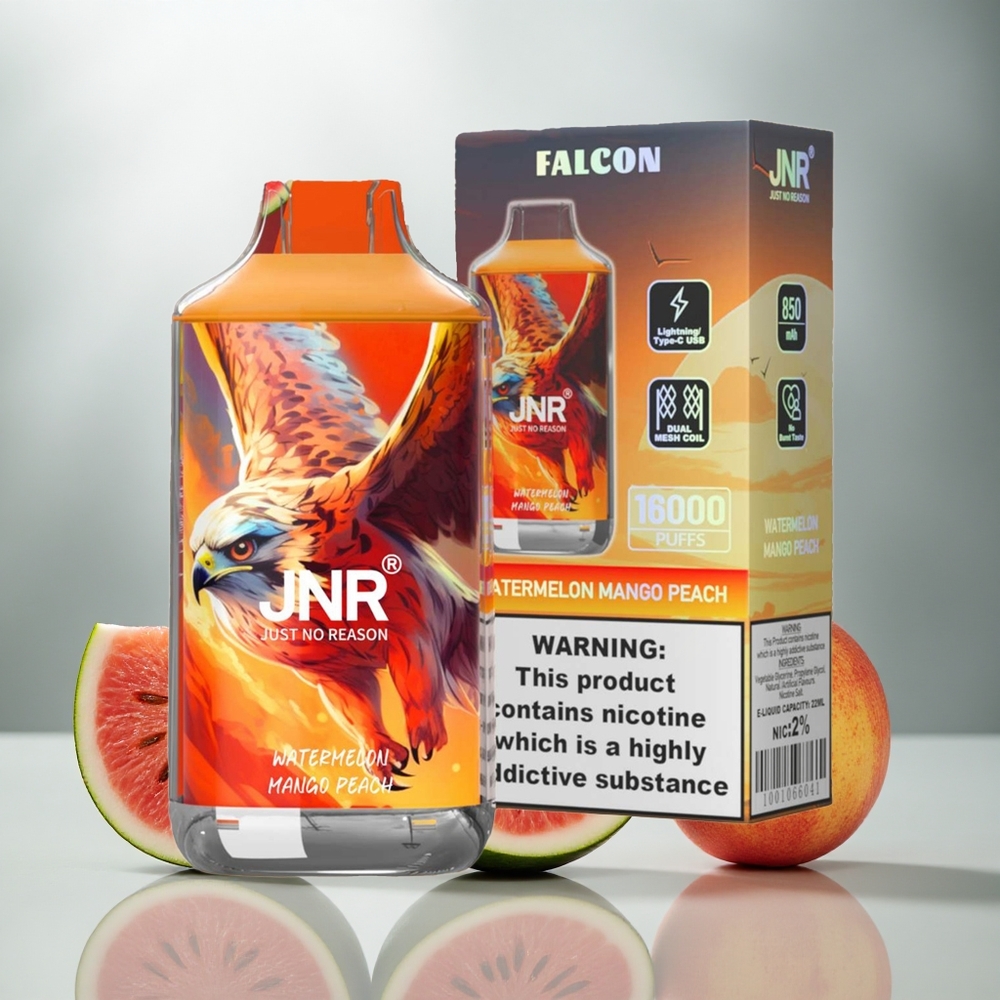 JNR Falcon 16000 Puffs Enkratna E-cigareta Lubenica Mango Breskev 850 mAh 22ml