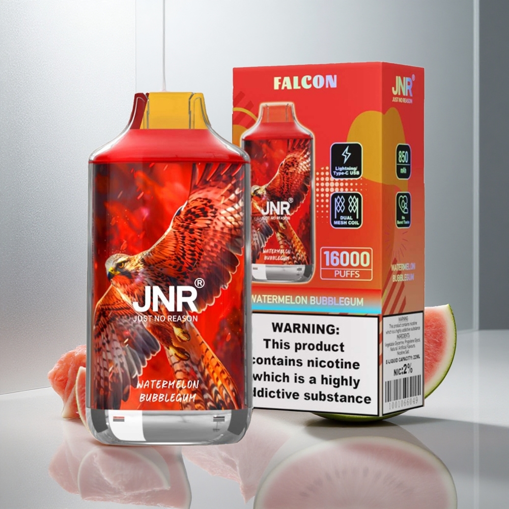 JNR Falcon 16000 Pufov Enkratna E-cigareta Lubenica Žvečilni Gumij (22ml, 850 mAh)