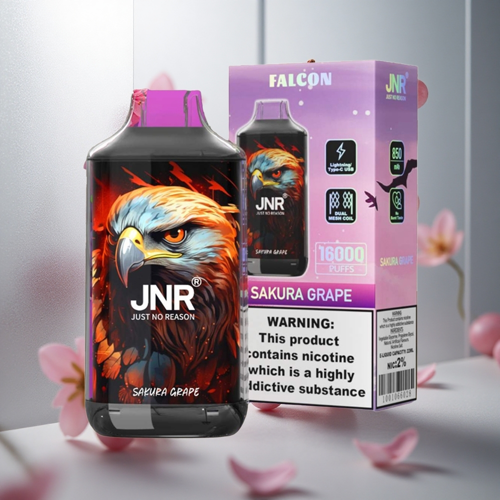 JNR Falcon 16000 Pufov Enkratna E-cigareta Sakura Grozdje 22ml/850mAh