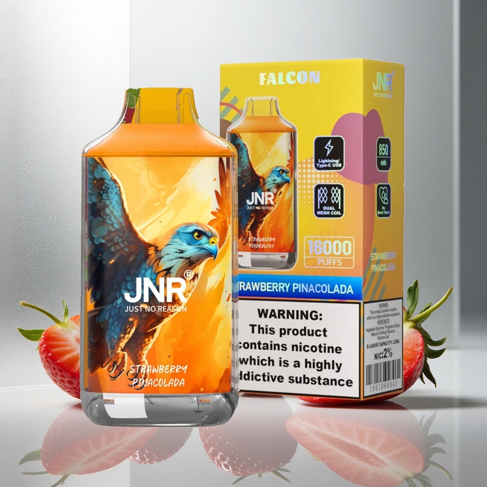 JNR Falcon 16000 Pufov Enkratna Vape Jagoda Pina Kolada 22ml 0%/2% Nikotina