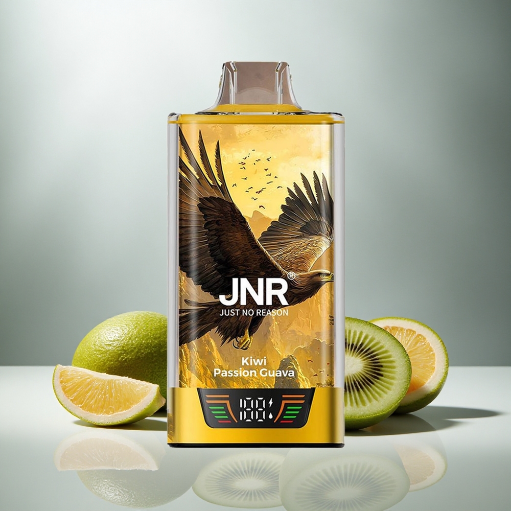 JNR Falcon Pro 28000 Enkratna E-cigareta 28000 vdihov Kiwi Pasijon Guava 30ml 5% nikotina