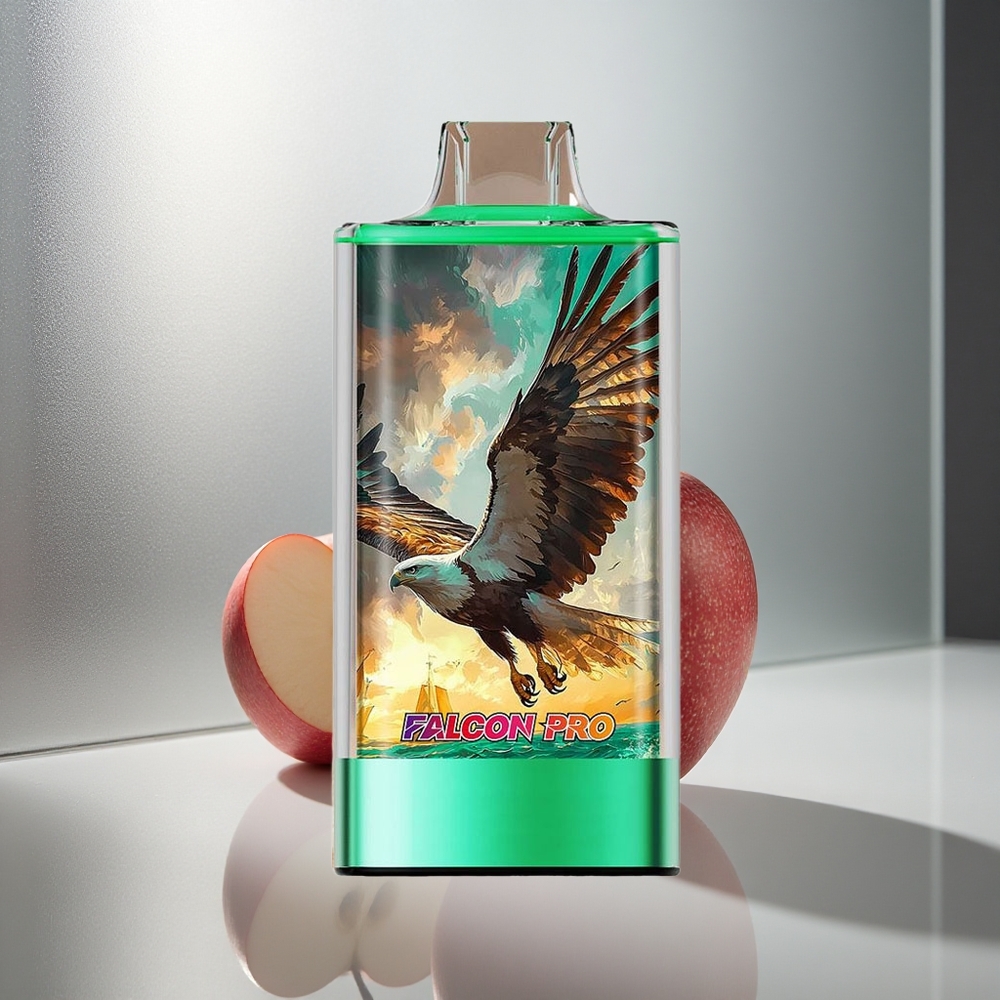 JNR Falcon Pro 28000 Enkratna E-cigareta Dvojno Jabolko, 30ml Polnjenja, 28000 Potegov