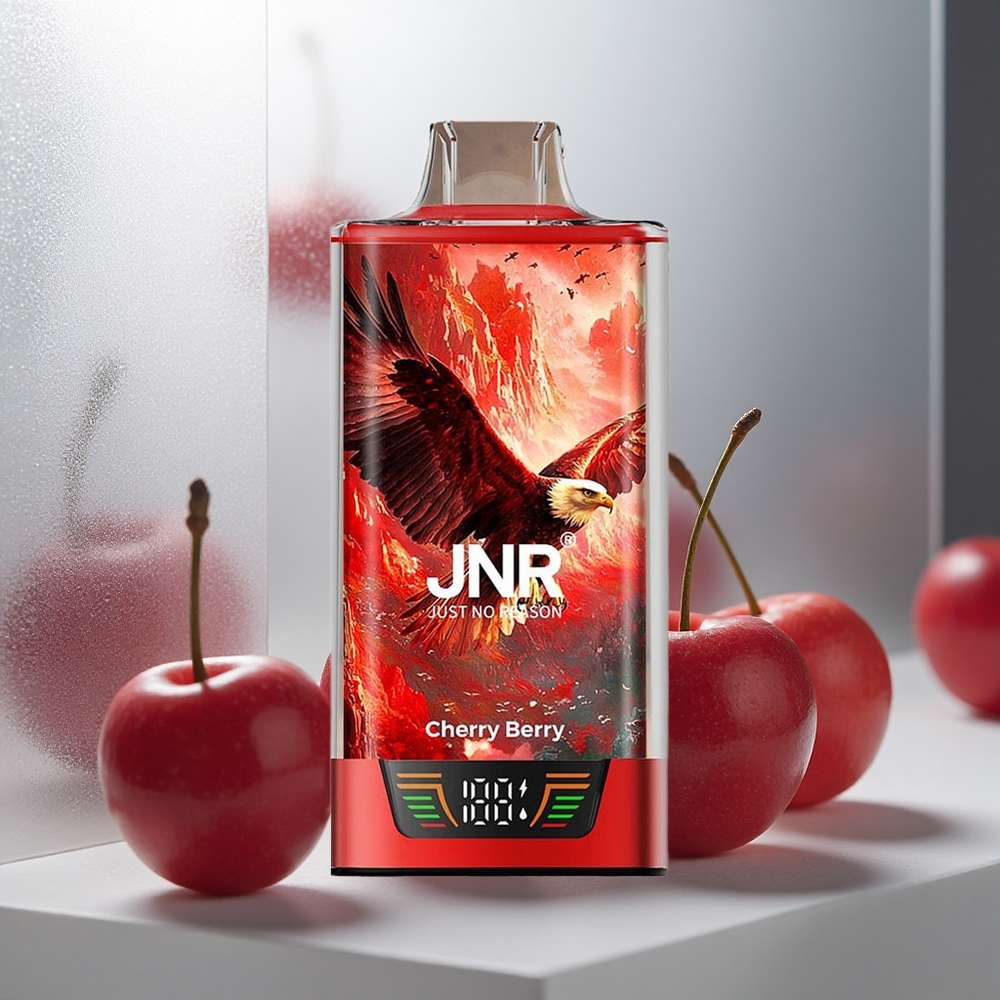 JNR Falcon Pro 28000 Enkratna E-cigareta Češnja-Berry, 30ml Polnjenje, 28000 Potegov