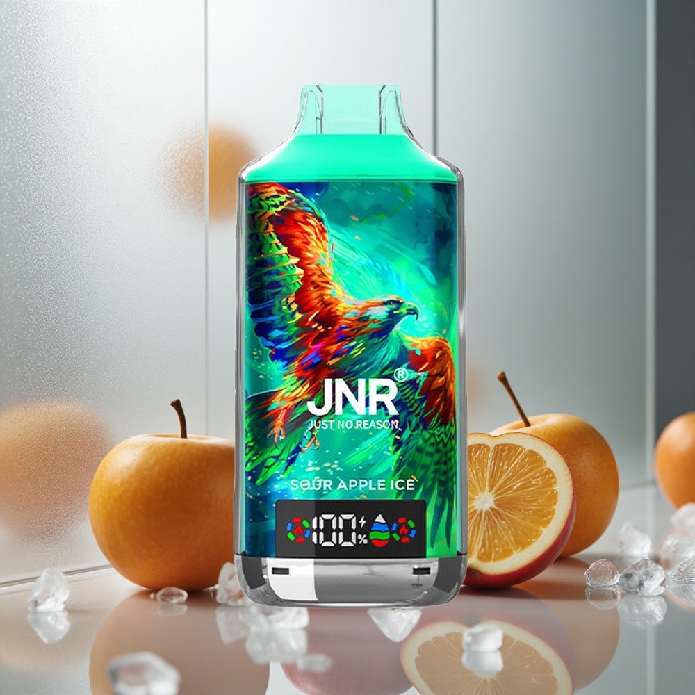 JNR Falcon X 18000 Pufi Enkratna Vapa Kislo Jabolko Led z 24ml E-tekočine in 750mAh Baterijo