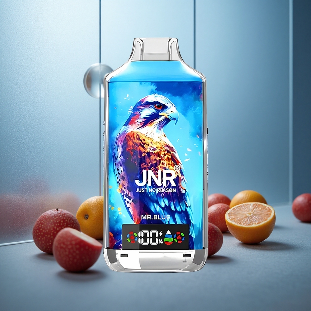 JNR Falcon X 18000 Pufov Enkratna E-cigareta G. Modri z 24ml E-tekočine in 750mAh Baterijo