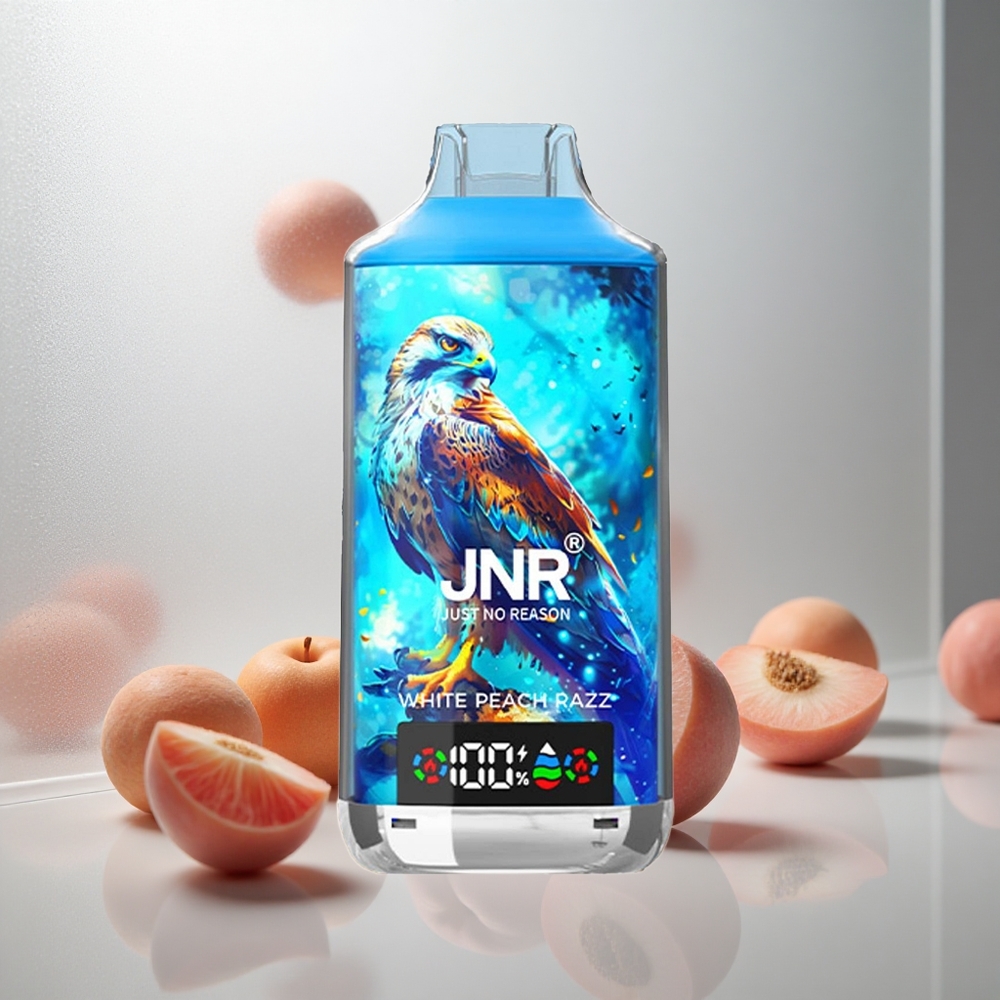 JNR Falcon X 18000 Pufov Enkratna Vape Beli Breskev Razz 24ml 5%